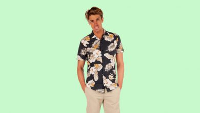 خرید پیراهن هاوایی مشکی