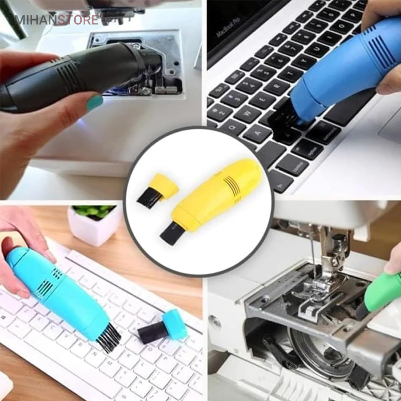 خرید مینی جاروبرقی USB؛ جارو شارژی کیبورد و لپ تاپ با دو سری مکش - تصویر 6