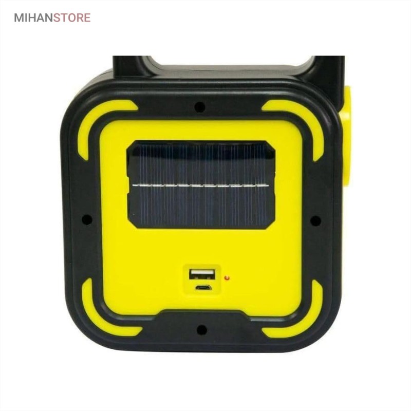 خرید چراغ اضطراری پاوربانک دار؛ پروژکتور شارژی خورشیدی با پنل COB و LED - تصویر 4