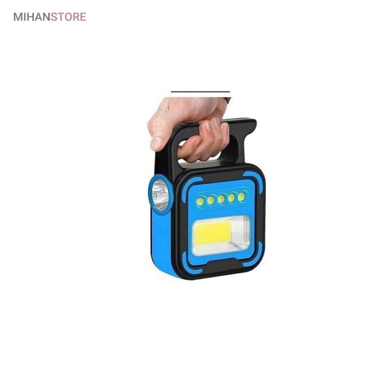 خرید چراغ اضطراری پاوربانک دار؛ پروژکتور شارژی خورشیدی با پنل COB و LED - تصویر 5