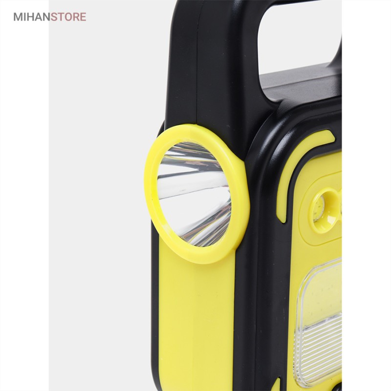 خرید چراغ اضطراری پاوربانک دار؛ پروژکتور شارژی خورشیدی با پنل COB و LED - تصویر 2