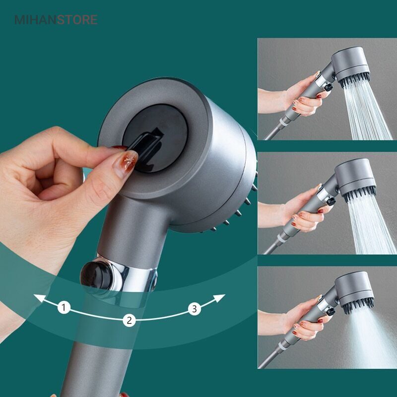خرید سردوش ماساژور دار توربو؛ سردوش فشار قوی ۳ حالته با فیلتر تصفیه آب - تصویر 12