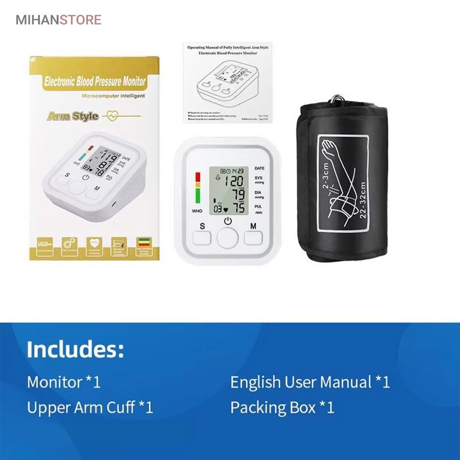 خرید فشارسنج بازویی سخنگو Arm Style؛ دستگاه فشار خون دیجیتال با حافظه - تصویر 9