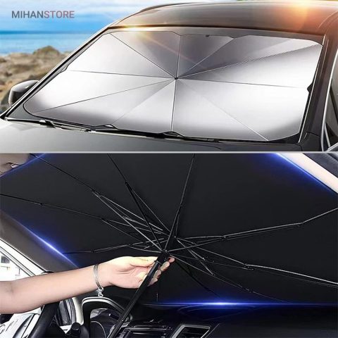 خرید چتر آفتابگیر شیشه جلو خودرو؛ آفتابگیر تلسکوپی (Brella Shield)