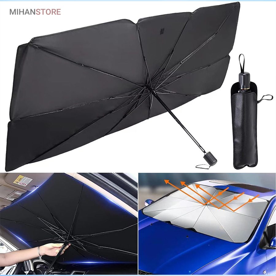 خرید چتر آفتابگیر شیشه جلو خودرو؛ آفتابگیر تلسکوپی (Brella Shield) - تصویر 9