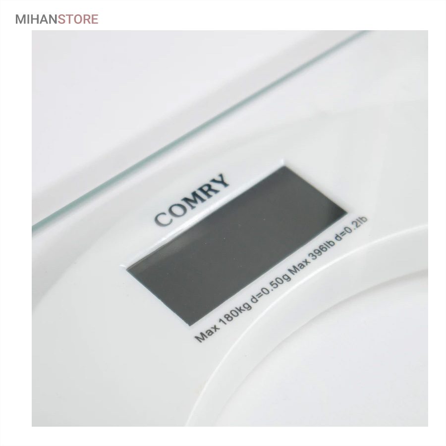 خرید ترازو دیجیتال COMRY؛ ترازو شیشه ای ۱۸۰ کیلویی (با نمایشگر LCD) - تصویر 6