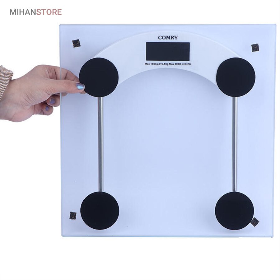 خرید ترازو دیجیتال COMRY؛ ترازو شیشه ای ۱۸۰ کیلویی (با نمایشگر LCD) - تصویر 9