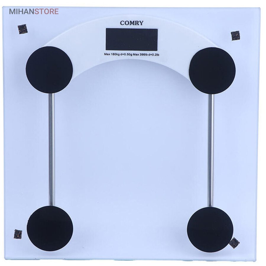 خرید ترازو دیجیتال COMRY؛ ترازو شیشه ای ۱۸۰ کیلویی (با نمایشگر LCD) - تصویر 12