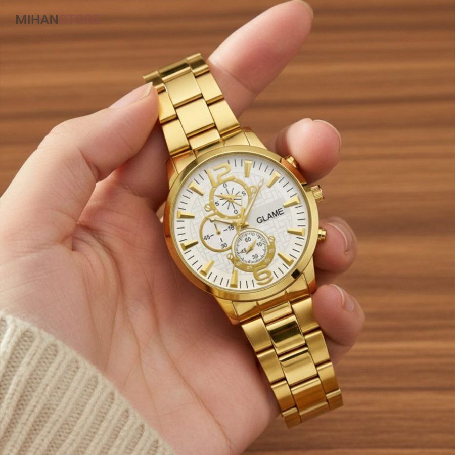 خرید ساعت مچی GLAME؛ ساعت کلاسیک اسپرت با بند فلزی (+جعبه شکیل) - تصویر 6