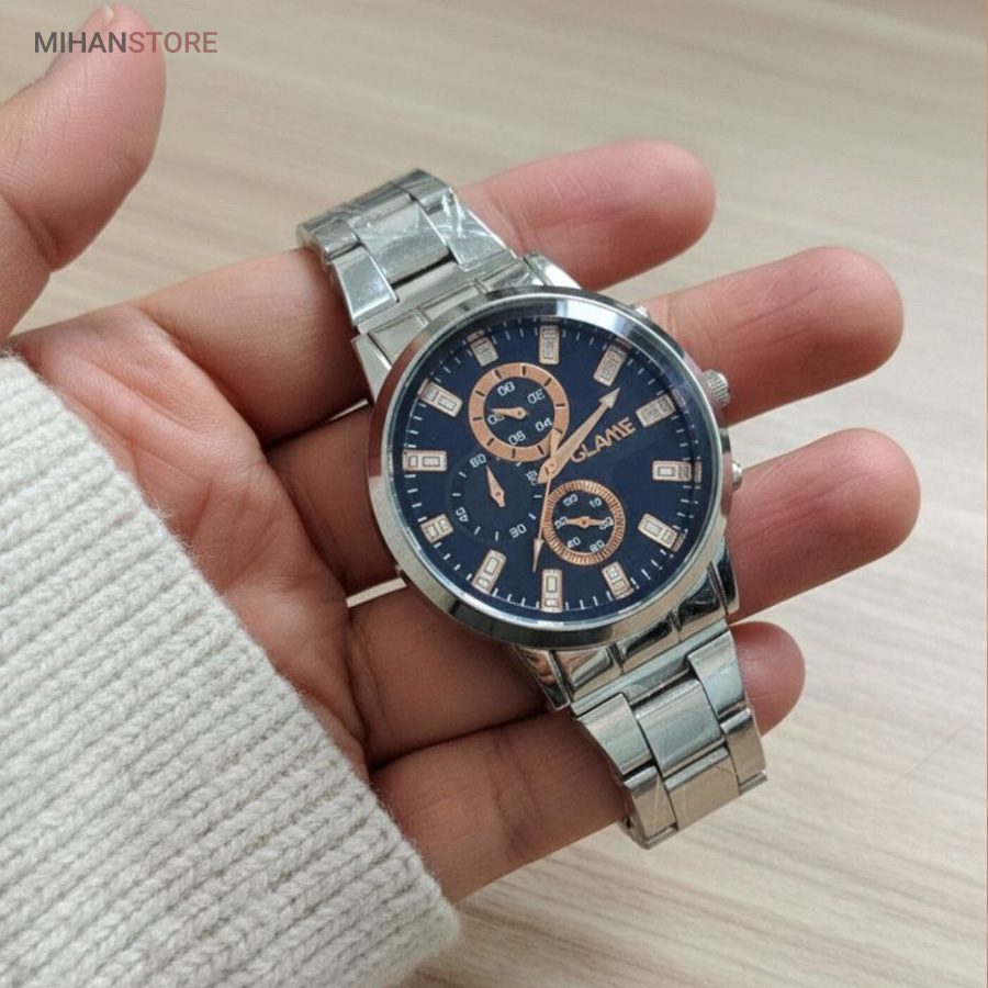 خرید ساعت مچی GLAME؛ ساعت کلاسیک اسپرت با بند فلزی (+جعبه شکیل) - تصویر 12