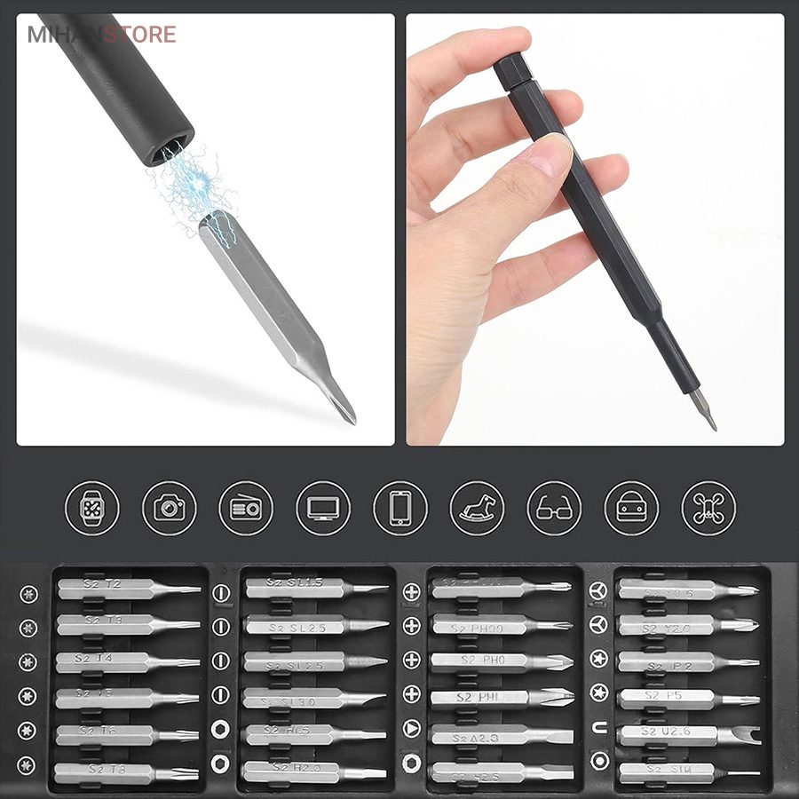 خرید مجموعه پیچ گوشتی ۲۵ پارچه حرفه ای؛ ست پیچ گوشتی مغناطیسی - تصویر 4