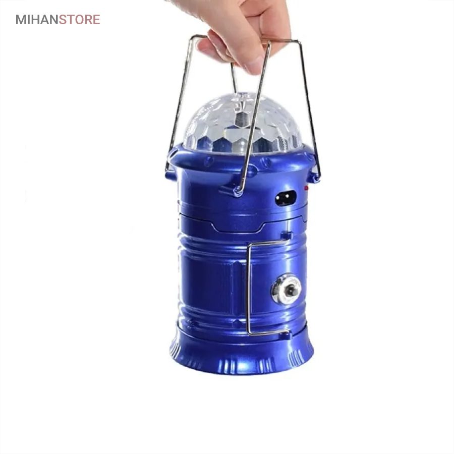 خرید چراغ کمپینگ شارژی رقص نور دار؛ فانوس کشویی (با پاوربانک اضطراری) - تصویر 14