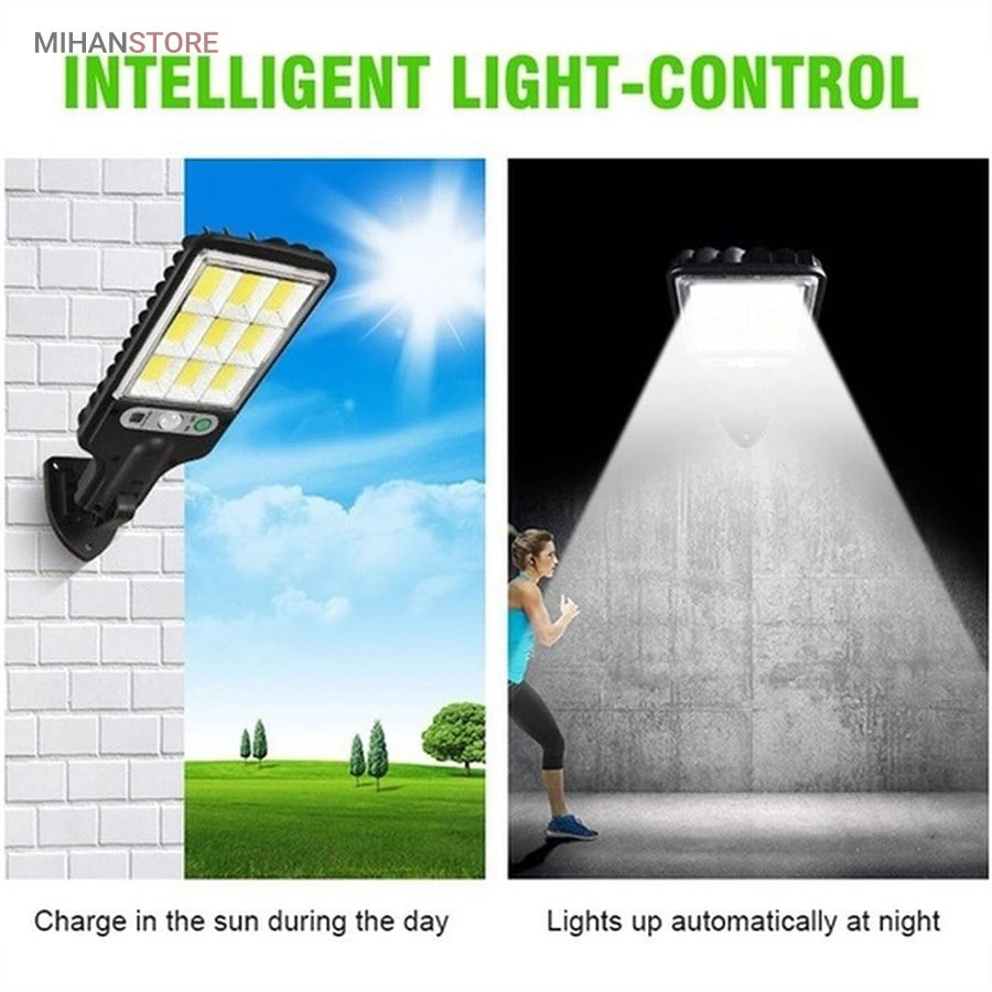 خرید چراغ خورشیدی دیواری سنسوردار Super Bright؛ چراغ باغچه خورشیدی (با ریموت) - تصویر 3