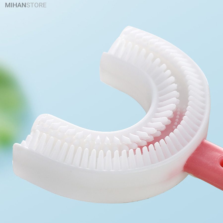 خرید مسواک سیلیکونی کودک چرخشی؛ مسواک یو شکل ۳۶۰ درجه - تصویر 8