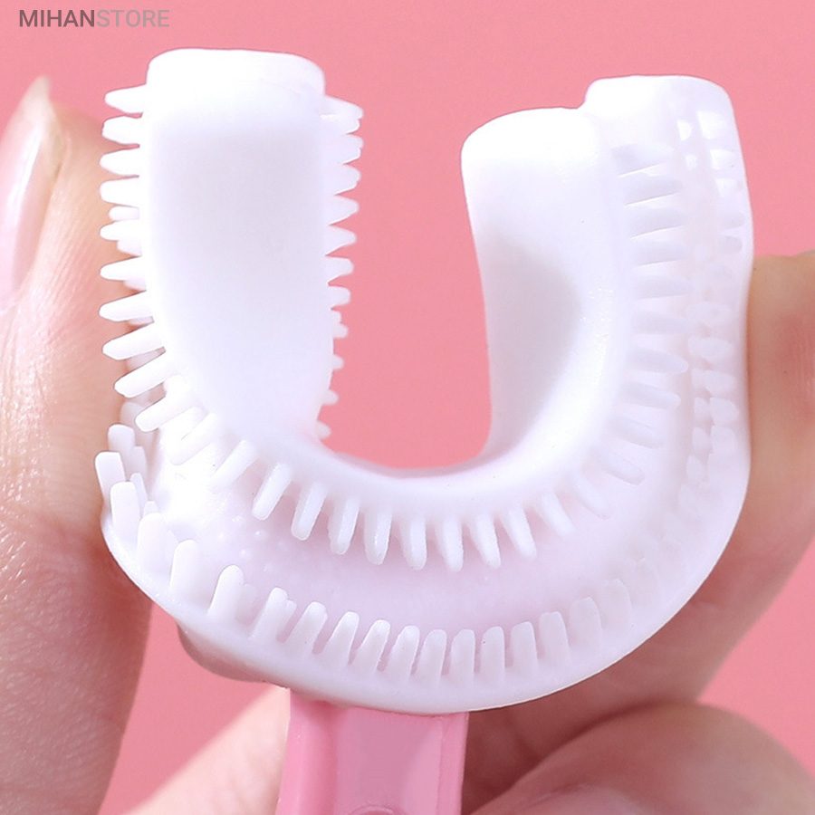 خرید مسواک سیلیکونی کودک چرخشی؛ مسواک یو شکل ۳۶۰ درجه - تصویر 9
