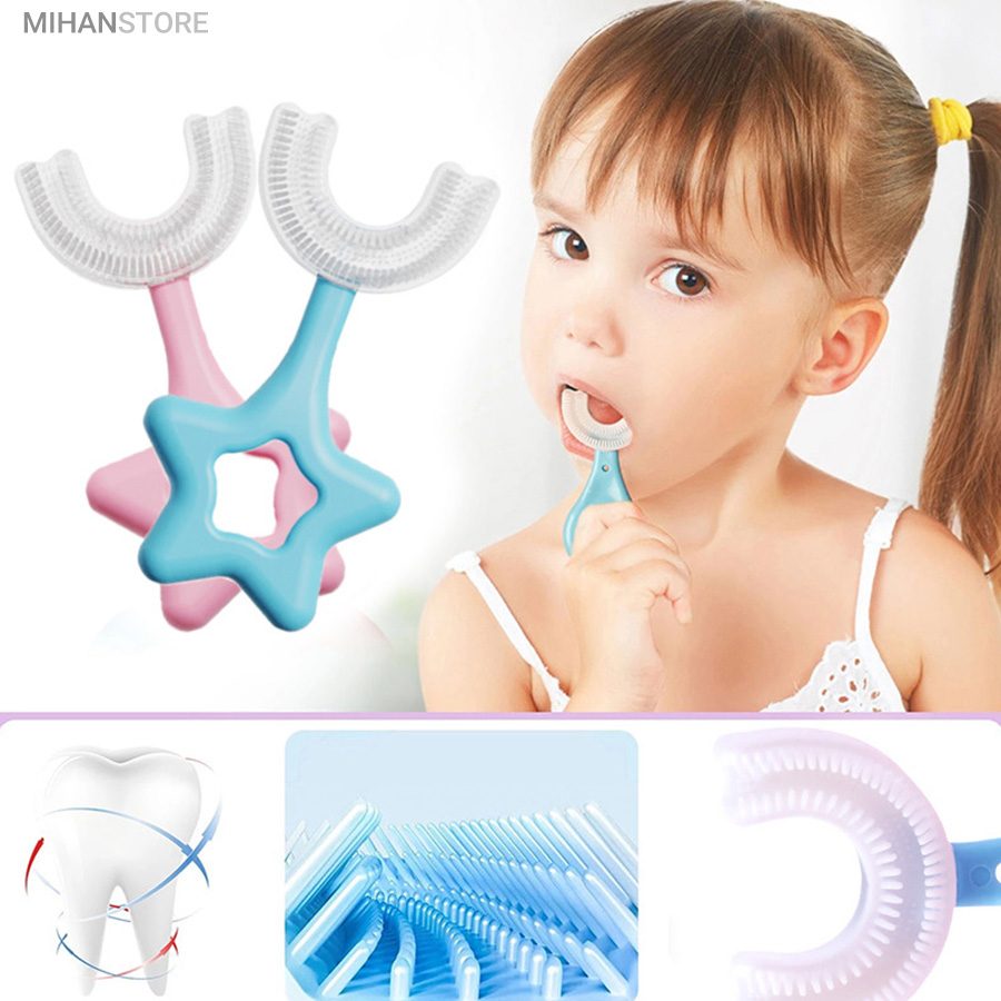 خرید مسواک سیلیکونی کودک چرخشی؛ مسواک یو شکل ۳۶۰ درجه - تصویر 10