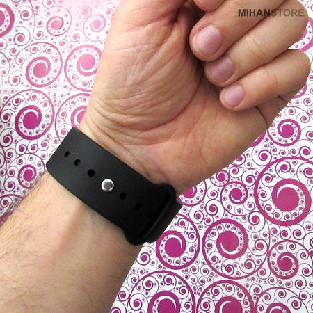 خرید ساعت طرح اپل واچ LED؛ ساعت مچی مشکی با تقویم روز شمار - تصویر 10