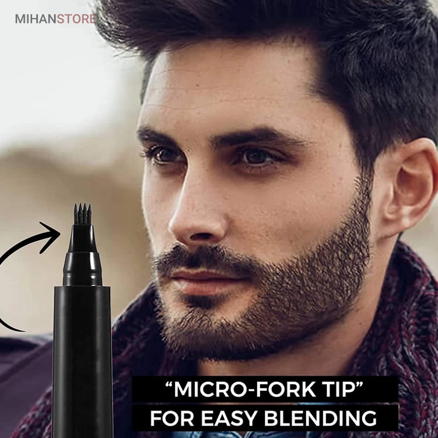 خرید قلم هاشور ریش حرفه ای، مو و ابرو BEARD PEN؛ پرکننده نقاط خالی (با ماندگاری بالا) - تصویر 7
