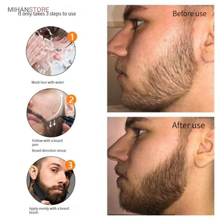 خرید قلم هاشور ریش حرفه ای، مو و ابرو BEARD PEN؛ پرکننده نقاط خالی (با ماندگاری بالا) - تصویر 9