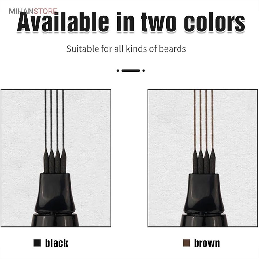 خرید قلم هاشور ریش حرفه ای، مو و ابرو BEARD PEN؛ پرکننده نقاط خالی (با ماندگاری بالا) - تصویر 14