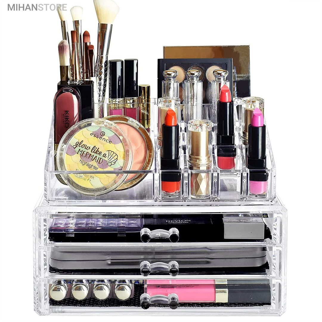 خرید استند لوازم آرایش Beauty Box؛ جا آرایشی ۱۶ محفظه با ۳ کشو - تصویر 6