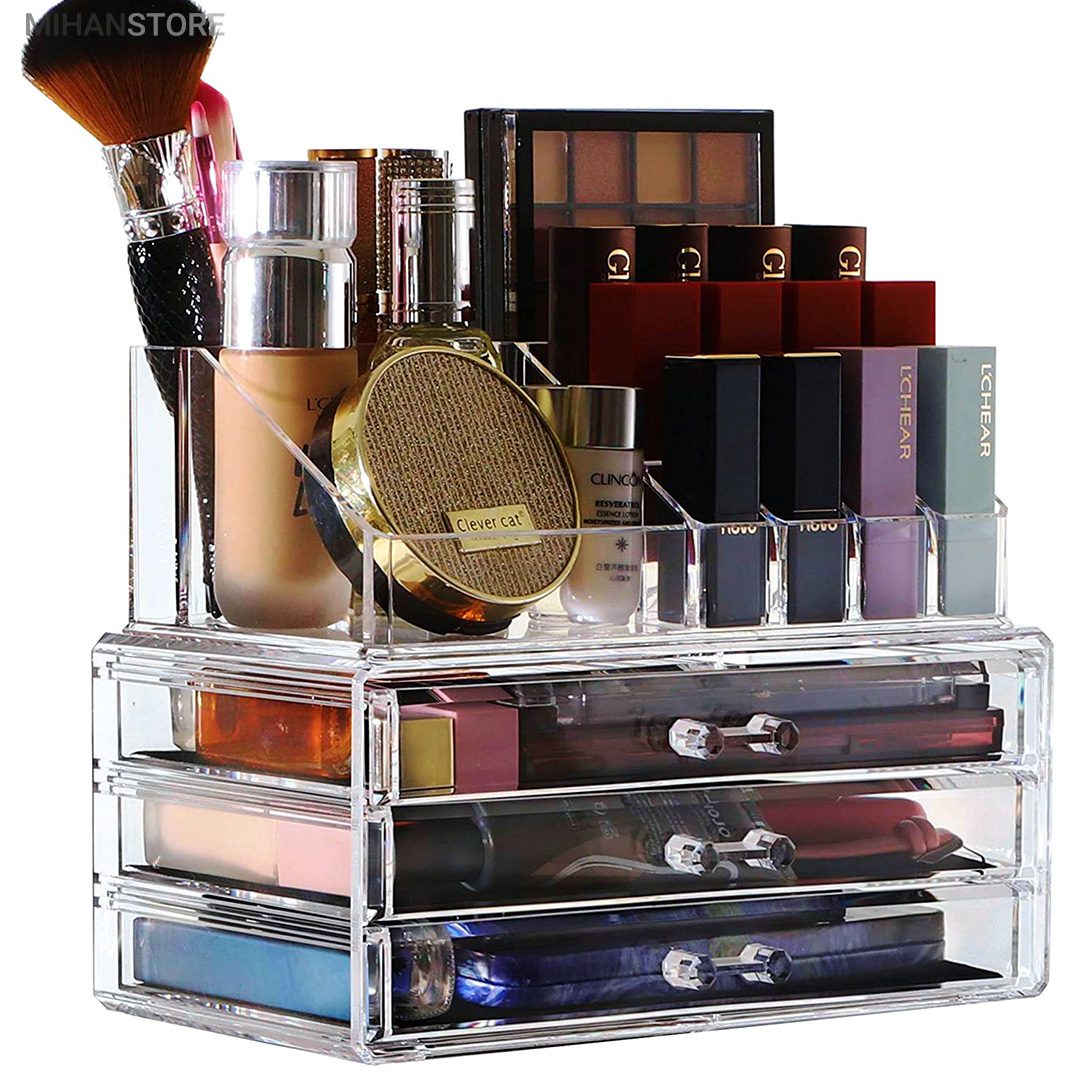خرید استند لوازم آرایش Beauty Box؛ جا آرایشی ۱۶ محفظه با ۳ کشو - تصویر 7