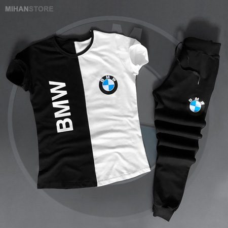 خرید ست تی شرت و شلوار BMW؛ ست اسپرت مردانه فری سایز - تصویر 3