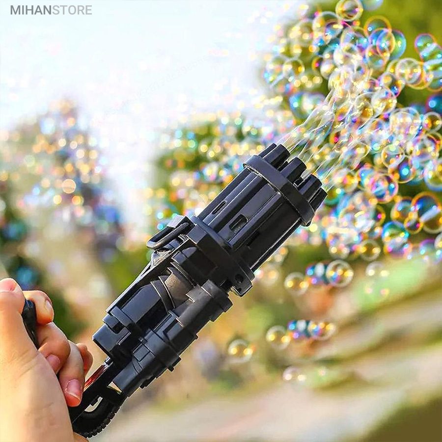 خرید تفنگ حباب ساز BUBBLE GUN؛ تفنگ حباب بازی با مایع مخصوص - تصویر 3
