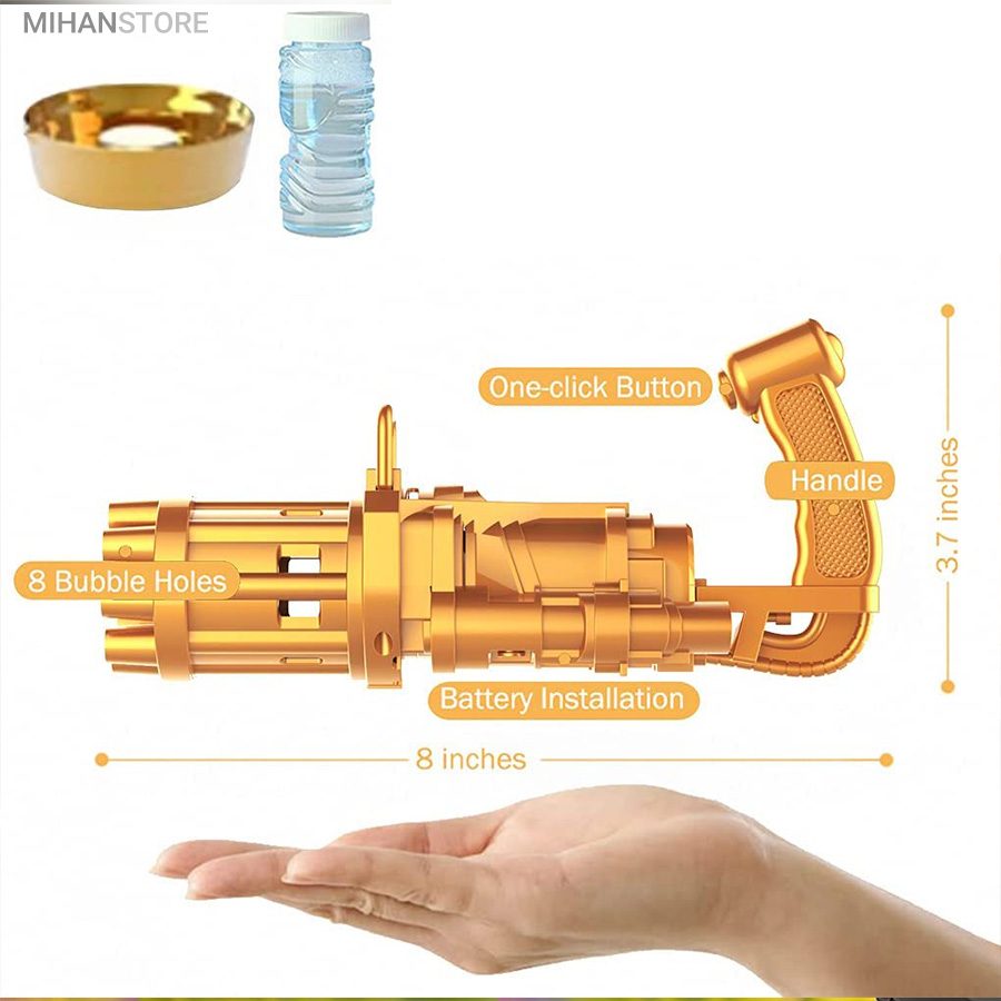 خرید تفنگ حباب ساز BUBBLE GUN؛ تفنگ حباب بازی با مایع مخصوص - تصویر 5