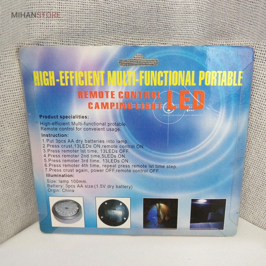 خرید چراغ اضطراری ریموت دار؛ چراغ LED با ۱۳ نور مهتابی - تصویر 3
