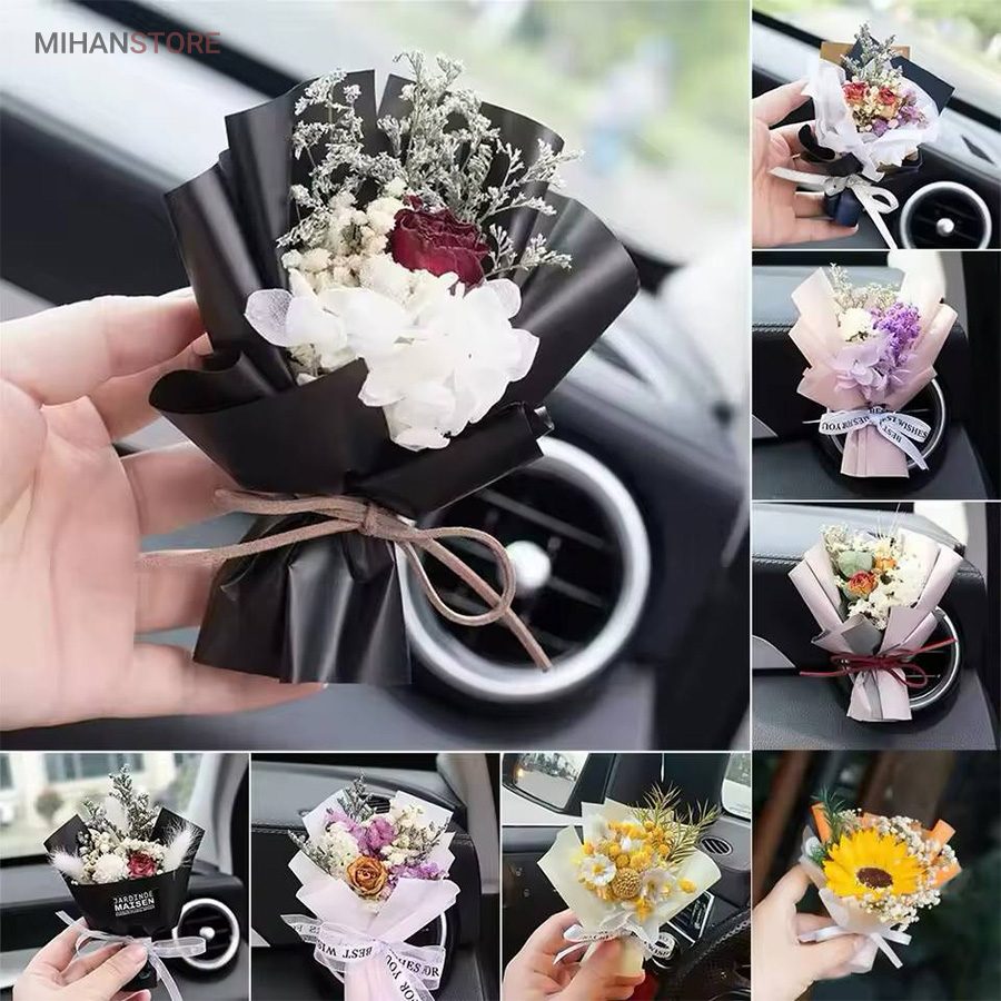 خرید خوشبو کننده طرح گل خودرو ؛ عطر دریچه کولر با گل طبیعی - تصویر 15