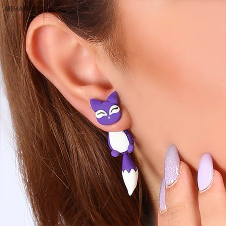 خرید نیم ست دخترانه مدل FOX؛ ست گردنبند و گوشواره استیل ضد حساسیت - تصویر 6