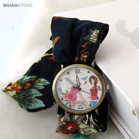خرید ساعت مچی دخترانه ترنج؛ ساعت پارچه‌ای با بند گره‌ای - تصویر 10