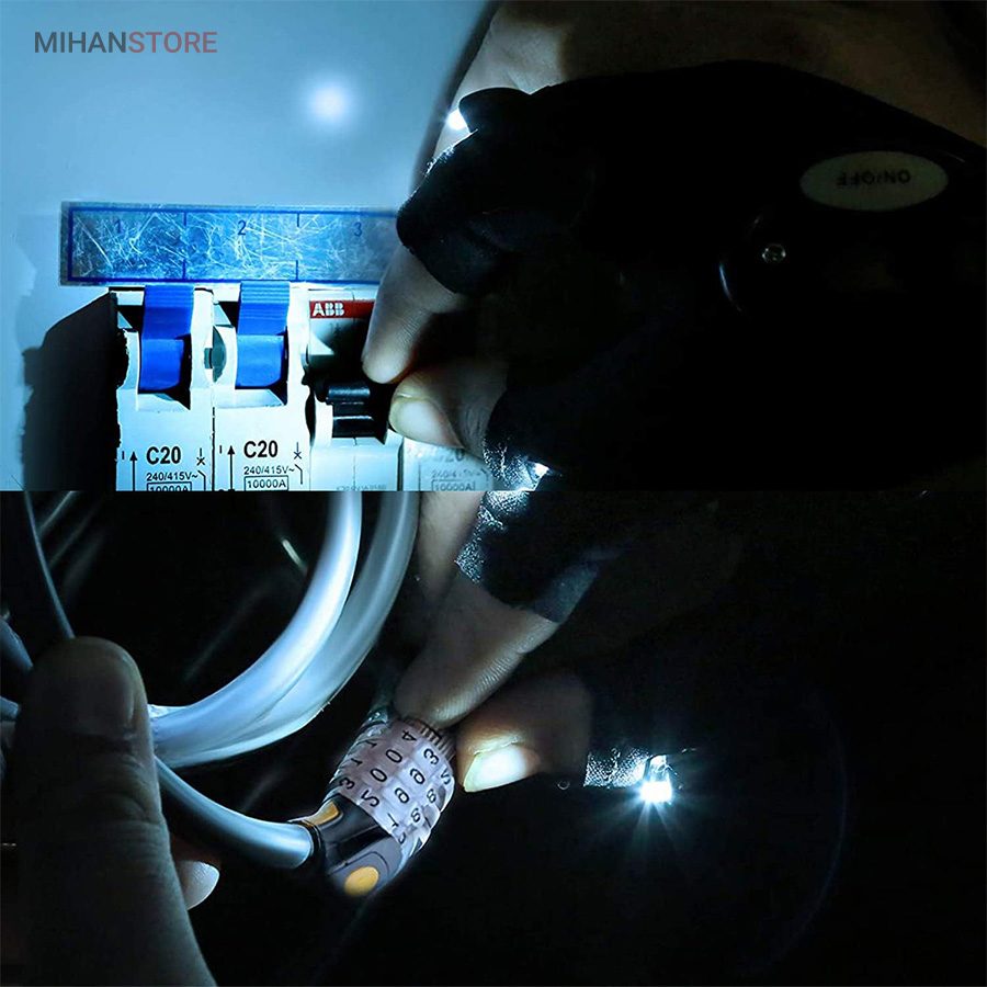 خرید دستکش چراغ دار Glove light؛ دستکش LED دار تعمیرکاری و کمپینگ - تصویر 2