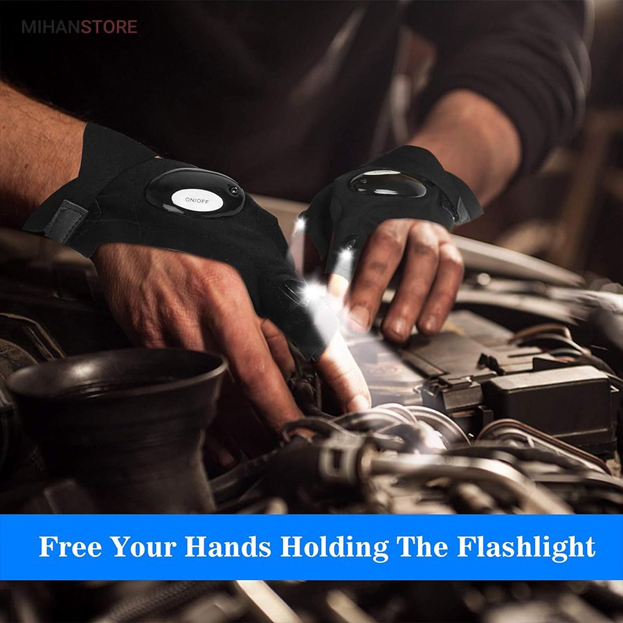 خرید دستکش چراغ دار Glove light؛ دستکش LED دار تعمیرکاری و کمپینگ - تصویر 10