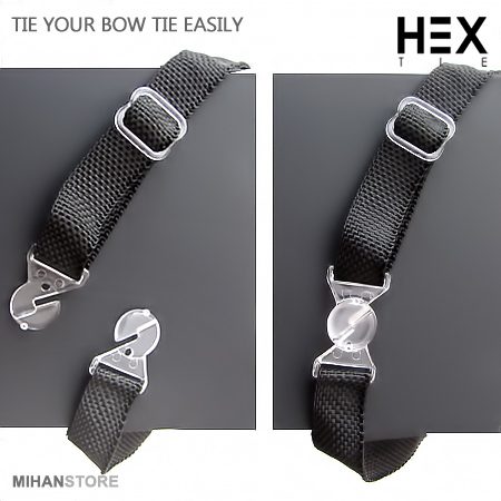 خرید پاپیون سه بعدی HEX؛ پاپیون مدرن طلایی و نقره ای - تصویر 11