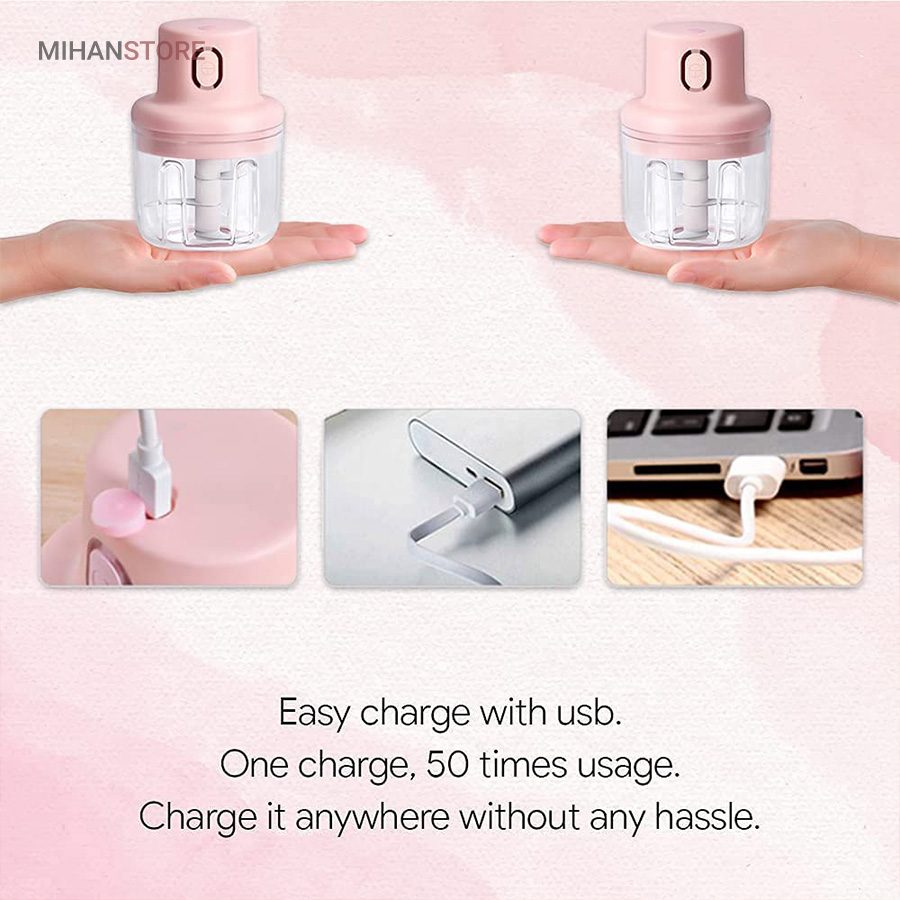 خرید مینی خردکن شارژی ۳ تیغه؛ خردکن USB با مخزن ۲۵۰ میلی - تصویر 15