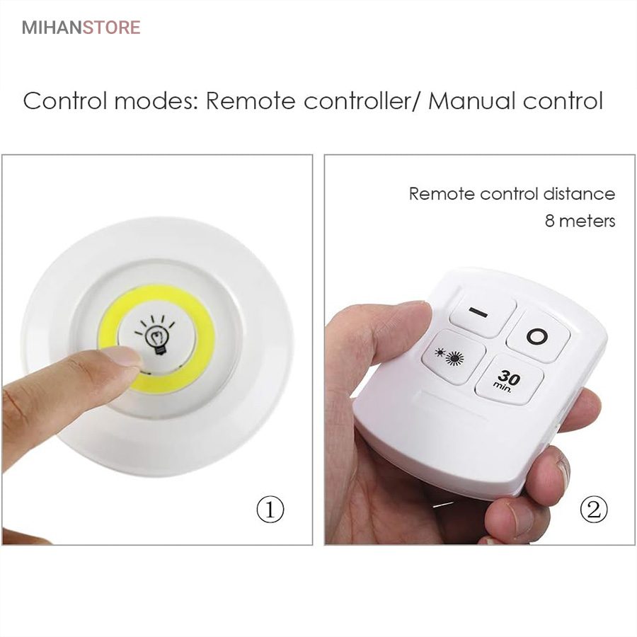 خرید لامپ اضطراری LED ریموت دار (۳ عددی)؛ چراغ چسبی بدون سیم [با کنترل از راه دور] - تصویر 6