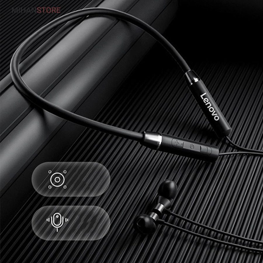 خرید هندزفری بلوتوث گردنی Lenovo؛ هدفون ورزشی ضد آب با باتری ۸ ساعته - تصویر 11