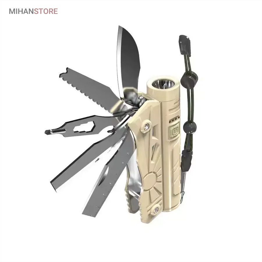 خرید ابزار نجات چند کاره حرفه ای دارای پاوربانک؛ ابزار کمپینگ و اضطراری - تصویر 6