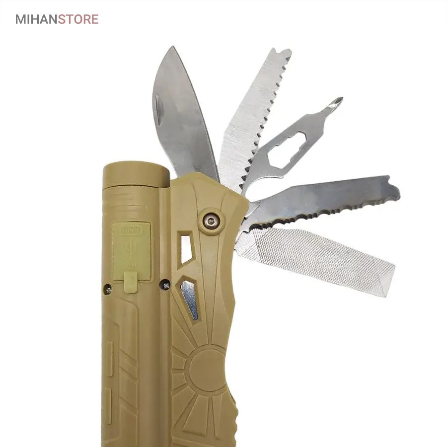 خرید ابزار نجات چند کاره حرفه ای دارای پاوربانک؛ ابزار کمپینگ و اضطراری - تصویر 11