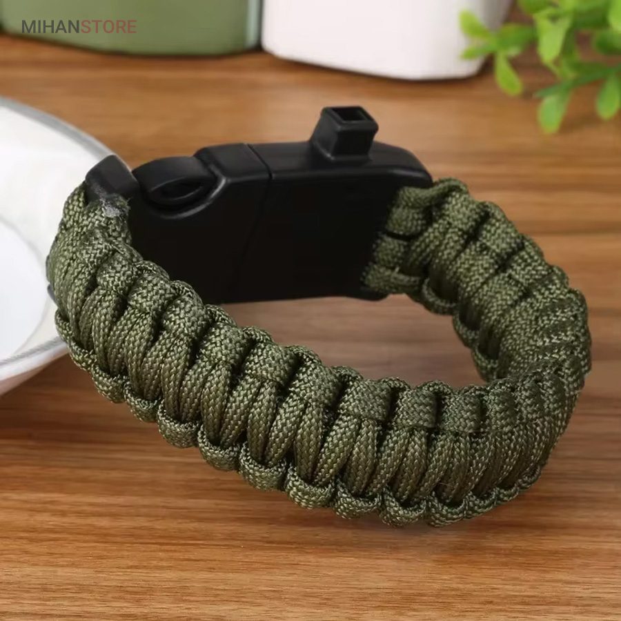 خرید دستبند نجات پاراکورد؛ ابزار بقا با چاقو، قطب نما، آتش زنه و سوت - تصویر 10