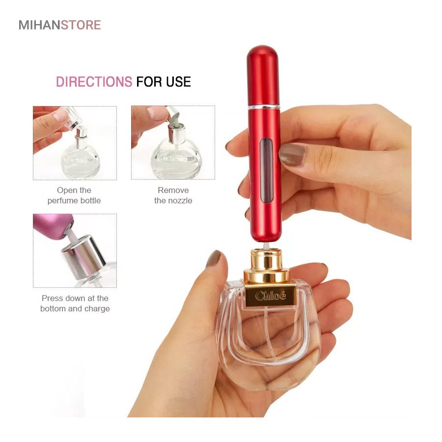 خرید اتومایزر عطر و ادکلن شارژی؛ اسپری عطر قابل حمل جیبی - تصویر 12