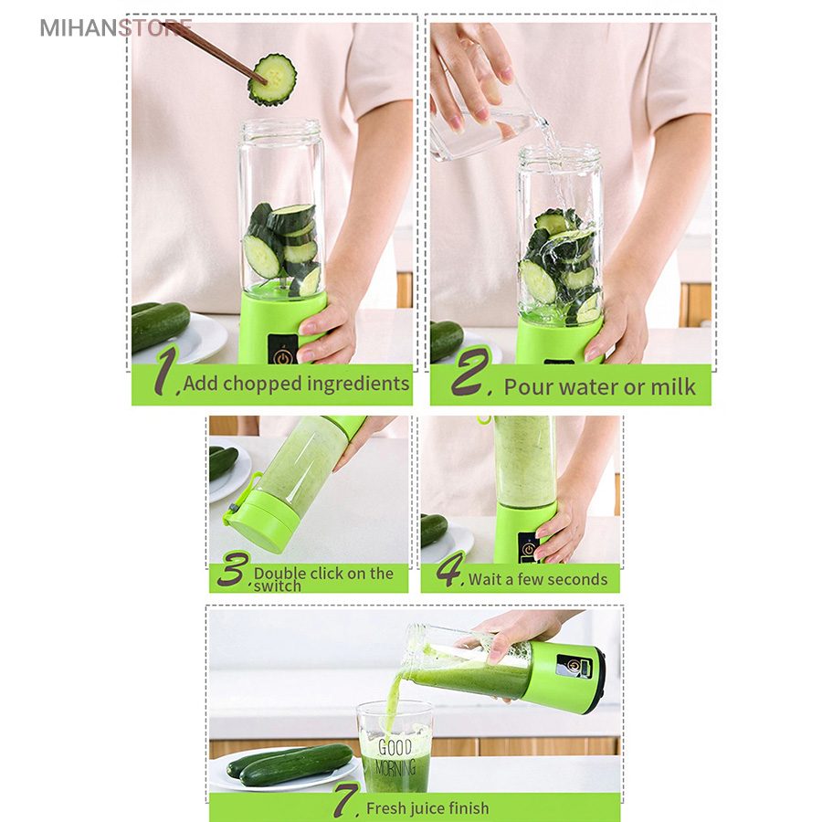 خرید مخلوط کن شارژی ۶ تیغ JUICE CUP؛ میکسر قابل حمل و قدرتمند - تصویر 8