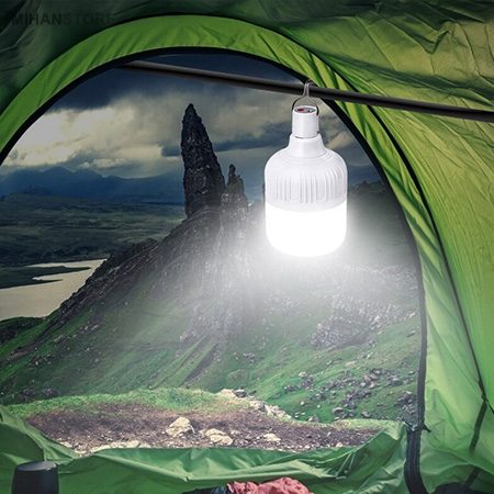 خرید چراغ اضطراری شارژی V-۵۰؛ چراغ LED قابل حمل با آویز استیل - تصویر 8