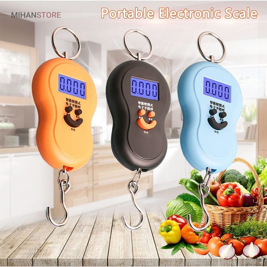 خرید ترازو آویز دیجیتال مدل لبخند؛ ترازوی جیبی ۵۰ کیلویی با ۴ واحد - تصویر 6
