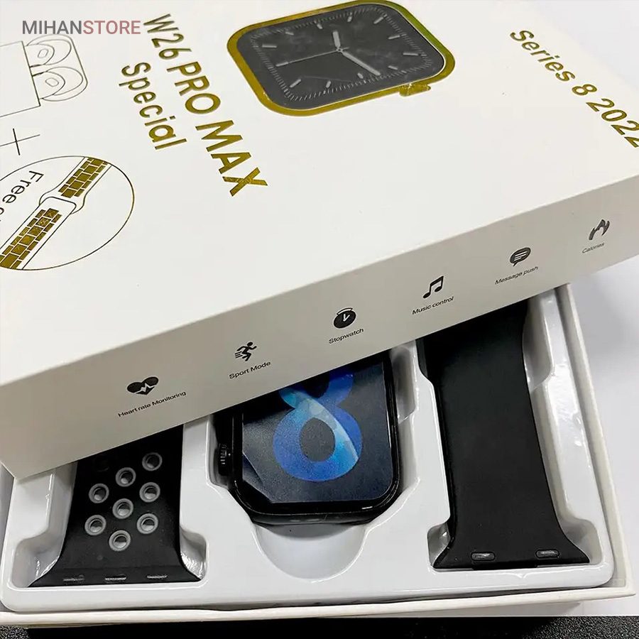 خرید ساعت هوشمند W۲۶ Pro Max؛ ساعت هوشمند با هندزفری بلوتوث (+پایش سلامت) - تصویر 9