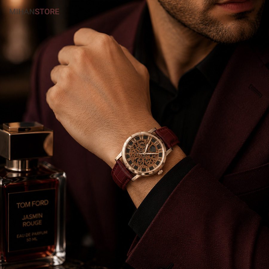 خرید ساعت مچی مردانه Classic؛ ساعت کلاسیک چرمی با جعبه شکیل - تصویر 10