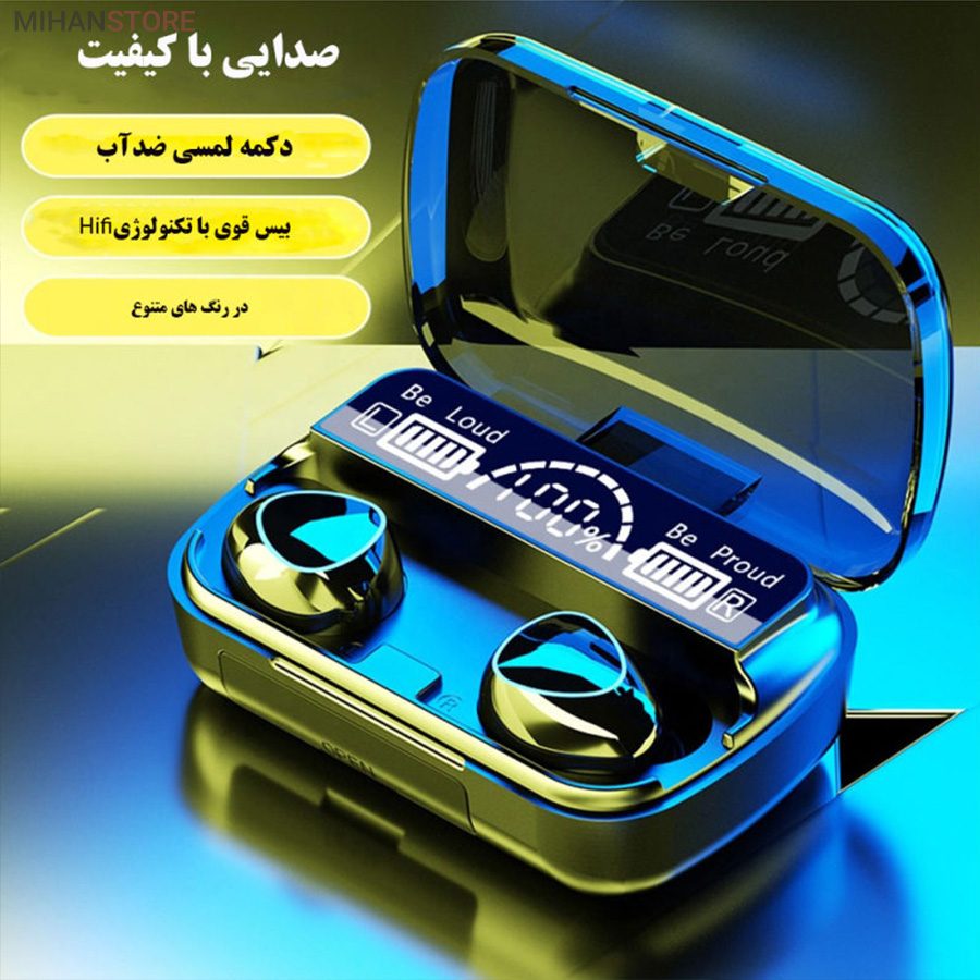 خرید هندزفری بلوتوثی M۱۰؛ ایرپاد با پاوربانک - تصویر 2