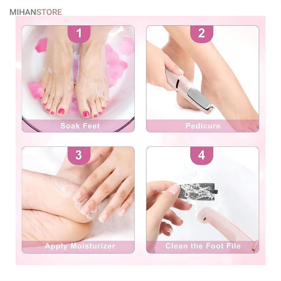 خرید سوهان برقی پا و سنگ پا شارژی Pedi Set of Two؛ پدیکور خانگی - تصویر 3